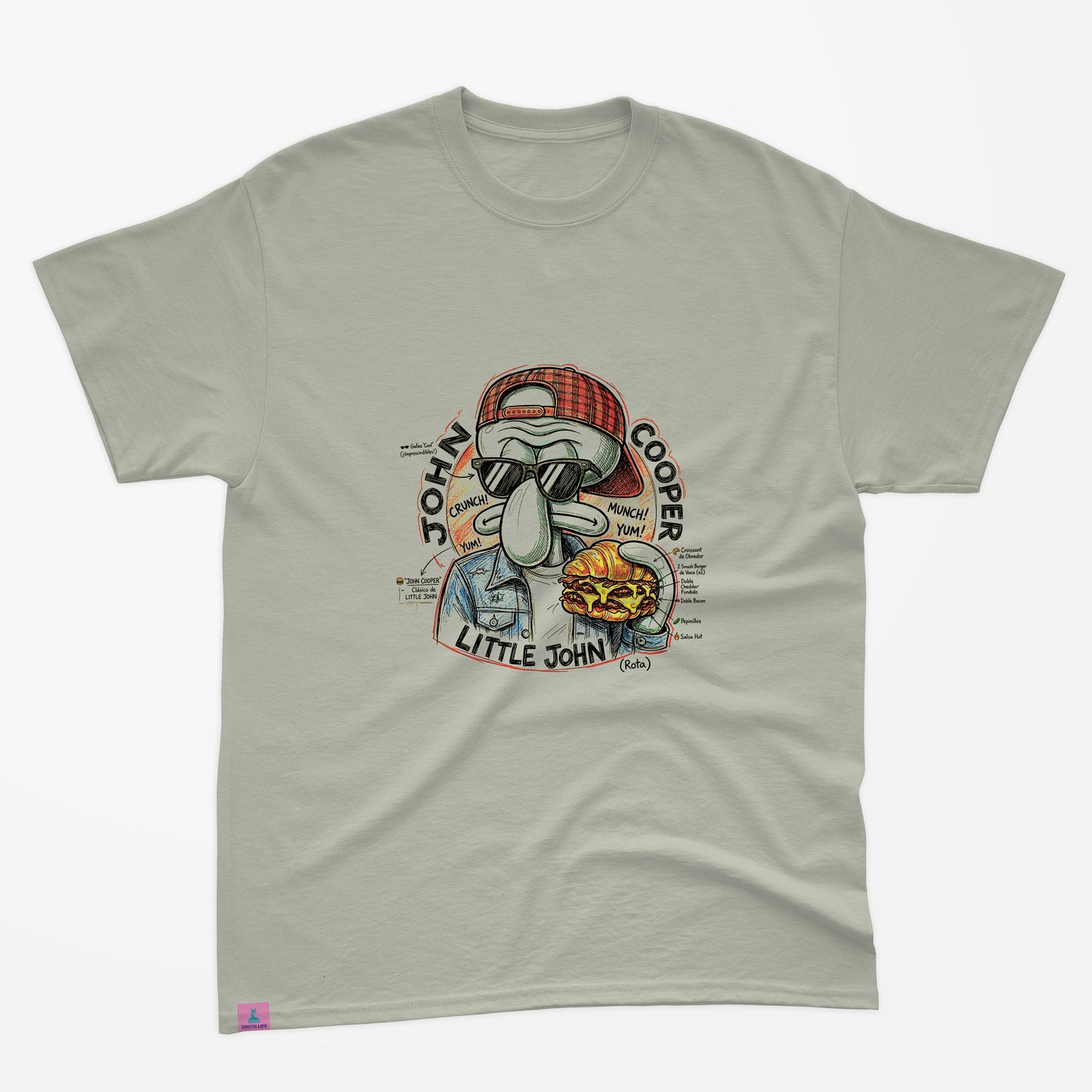 Camiseta gris puro Zouthlife algodón 190g edición especial Little John