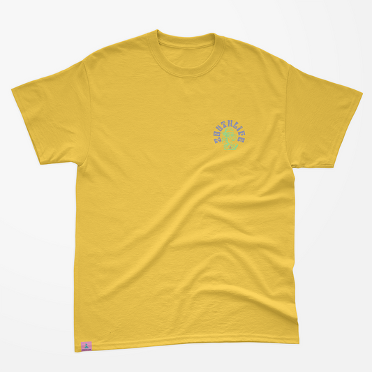camiseta cactus amarilla estampado frontal pecho