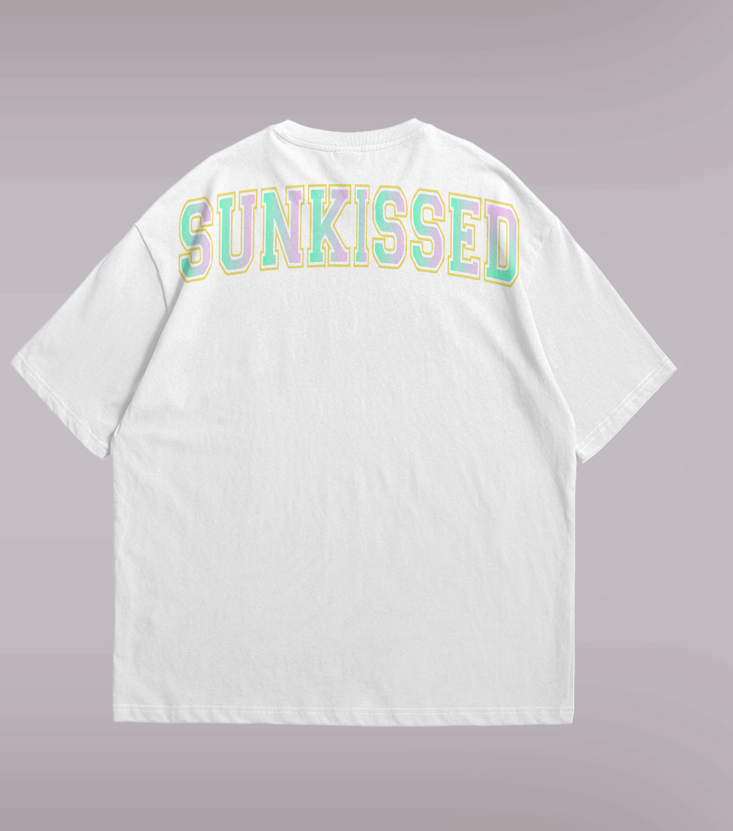 maqueta camiseta sunkissed oversize trasera