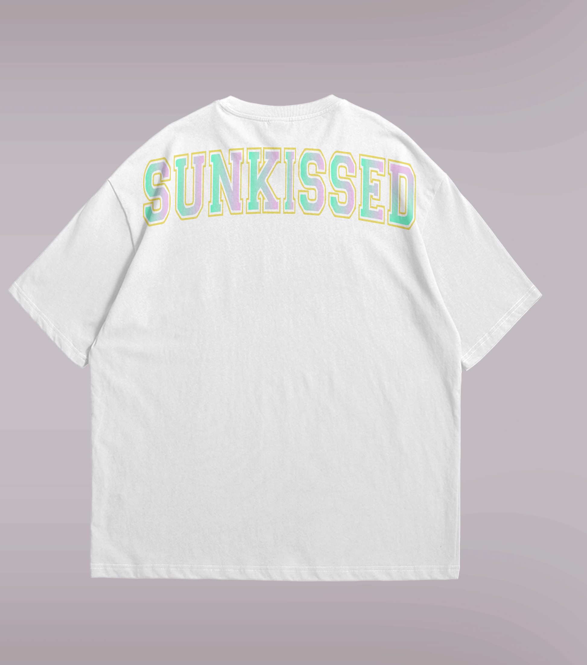 maqueta camiseta sunkissed oversize trasera